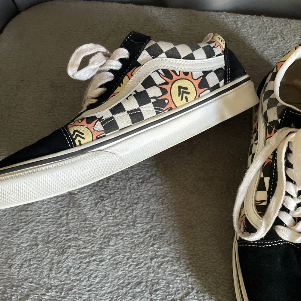 Vans Old Skool X Parks Project 8 1/2 Men's 10 Women's Black White Checks w Sun